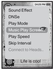 SAMSUNG YPT10JAR-XAC - Pour selectionner l'écran de lecture musicale - 1