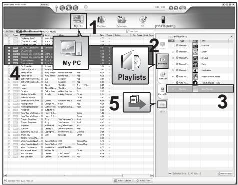 SAMSUNG YPT10JAR-XAC - POUR CRÉER UNE LISTE DE LECTURE À L'AIDE DE MÉDIA STUDIO DE SAMSUNG (Suite) - 1