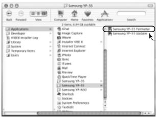 SAMSUNG YP-55X - Formatage - 1