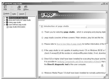 SAMSUNG YP-60 - Pour voir Aide à propos de yepp Studio - 2