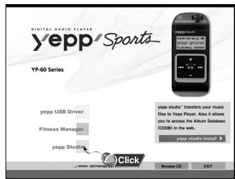 SAMSUNG YP-60 - Installation de yepp Studio - 1