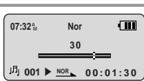 07:32A M Nor 30 J月 001 ▶ NOR 00:01:30