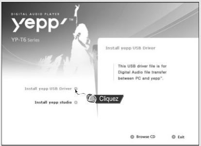 SAMSUNG YP-T6 - Installer le logiciel - 1