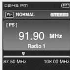 SAMSUNG YP-T7F - Réglage de la radio FM - 3