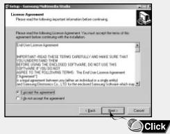 SAMSUNG YP-T7F - Suivez les instructions à l'écran pour terminer l'installation. - 2