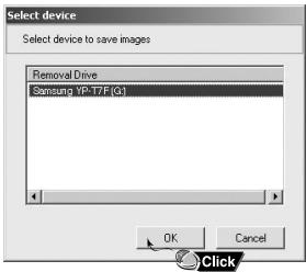 SAMSUNG YP-T7F - Envoi des images - 2