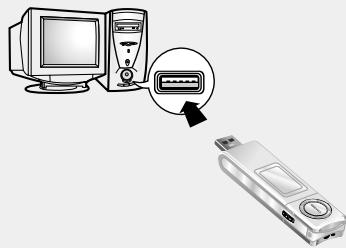 SAMSUNG YP-U1 - Connecter le lecteur à l'ordinateur - 1
