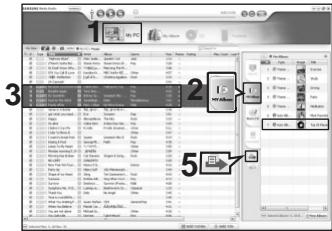 SAMSUNG T9 2GB - Transfert de fichiers musicaux sur une liste de lecture - 1