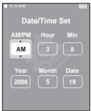 SAMSUNG T9 4GB - Réglage date/heure - 2