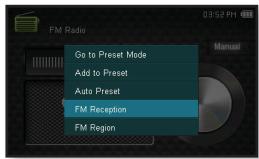 SAMSUNG YP-CP3AB - Réglage de la réception FM - 1