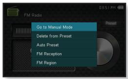 SAMSUNG YP-CP3AB - Pour basculer vers le mode manuel - 1