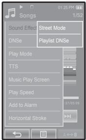 SAMSUNG YP-P2JAR - Options des effets sonores - 1