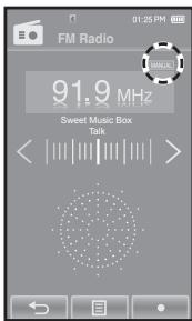 SAMSUNG YP-P2JAR - Pour basculer vers le mode manuel - 1