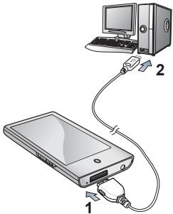 SAMSUNG YP-P2JAR - TRANSFERT DE FICHIERS VERS LE LECTEUR AVEC EMODIO - 1