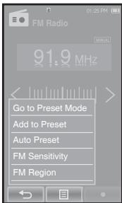 SAMSUNG YP-P2JAR - Écoute des stations programmesés - 1