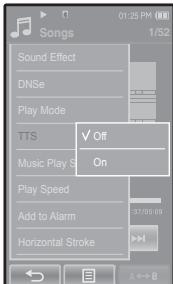 SAMSUNG YP-P2JAR - Pour lire la fonction TTS (Text to Speech) (Texte en Son) - 1