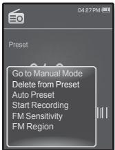 SAMSUNG YP-Q1JES - Pour supprimer une préselection - 1