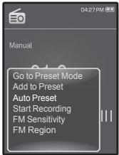 SAMSUNG YP-Q1JES - Pour enregistrer des stations dans la mémoire de préselection (suite) - 1