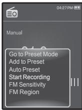 SAMSUNG YP-Q1JES - Enregistrer un programme FM - 1