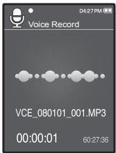 SAMSUNG YP-Q1JES - Arrêter l'enregistrement vocal - 1