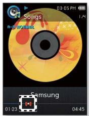 SAMSUNG YP-Q2JEW - Pour définir la répétition d'un segment - 1