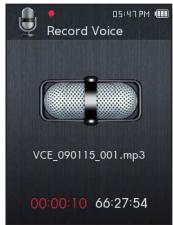 SAMSUNG YP-Q2JEW - Arrêter l'enregistrement vocal - 2