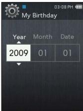 SAMSUNG YP-Q2JEW - Réglage de mon anniversaire - 2