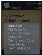 SAMSUNG YP-Q2JEW - Écouter de la musique ou la radio FM durant la lecture de texte - 1