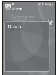 SAMSUNG YP-S3JCW - Pour supprimer un réglage d'alarme - 1