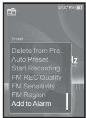 SAMSUNG YP-S3JCW - Pour ajouter un son d'alarme - 1