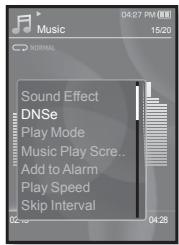 SAMSUNG YP-S3JCW - Régler la fonction digital natural sound engine (dnse) - 1