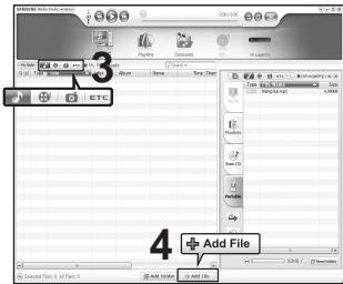 SAMSUNG YP-U4JAR - Cliquez sur I'icone - 1