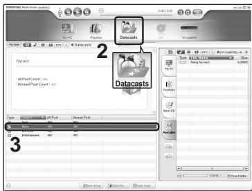 SAMSUNG YP-U4JQR - Transfert des données depuis - 2
