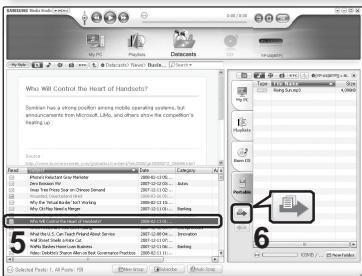 SAMSUNG YP-U4JQR - Transfert des données depuis (suite) - 2