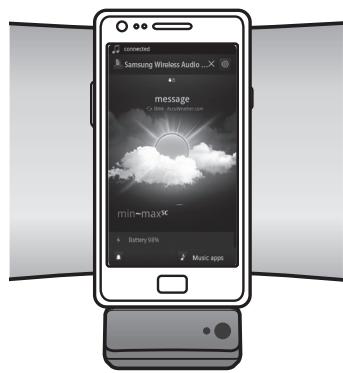 SAMSUNG DA-E550 - VERWENDEN DES DOCKING MODUS MIT SAMSUNG GALAXY UND APPLE GERÄTEN - 1