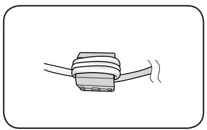 SAMSUNG DA-E650 - INSTALLING THE TOROIDAL FERRITE ON THE POWER CABLE - 4