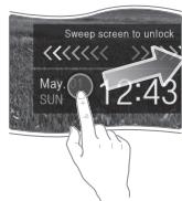 SAMSUNG YP-R2CB - Unlock the touch screen - 1