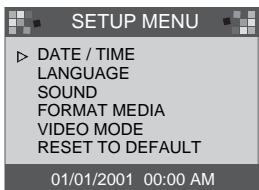 SAMSUNG DIGIMAX130 - Menu LCD - 3
