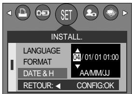 SAMSUNG DIGIMAX4100 - Paramétrage du type de date.heure/date - 1