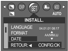 SAMSUNG DIGIMAXU-CA 401 - Paramétrage de la Date/Heure/Type de date - 2