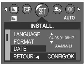 SAMSUNG DIGIMAXU-CA 401 - Paramétrage de la Date/Heure/Type de date - 1