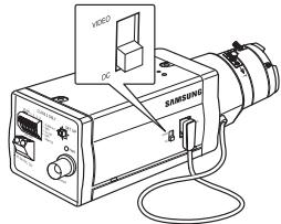 SAMSUNG SCC-B2015P - Impostare la leva dell'obiettivo ALC - 1