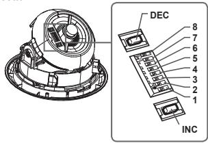SAMSUNG SCC-B5313P - Impostare le levette di funzione - 1
