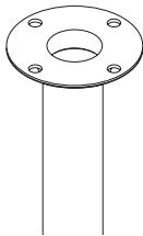 SAMSUNG SCC-C6435P - ADATTATORE PER MONTAGGIO A SOFFITTO (SADT-100CM) - 1