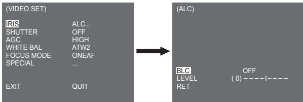 SAMSUNG SCC-C6435P - BLC (Submenu of the ALC menu) - 1