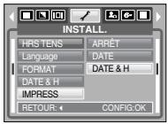 SAMSUNG DIGIMAXS600 - Sous-menus - 1