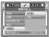 SAMSUNG DIGIMAXS600 - Sélection d'un type de sortie vidéo - 1