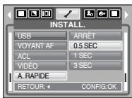 SAMSUNG DIGIMAXS600 - Sous-menus - 1