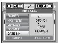 SAMSUNG DIGIMAXS600 - [Paramétrage date/heure/type de date] - 1