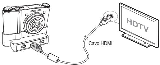 SAMSUNG NV24 HD - Collegare l'HDTV usingo il cavo HDMI - 1